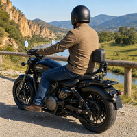 BENDA Chinchilla 500 – Dossier de moto fixe avec porte-bagages arrière en acier, support passager pour Cruiser et Touring