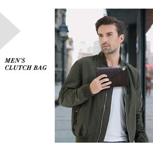 AndoBag - Bolso de Mano para Hombre y Mujer, de Cuero Vacuno Genuino, para Teléfono, Pasaporte, con Protección RFID, Cartera Larga, Estilo Vintage 1428 - Product Image 2
