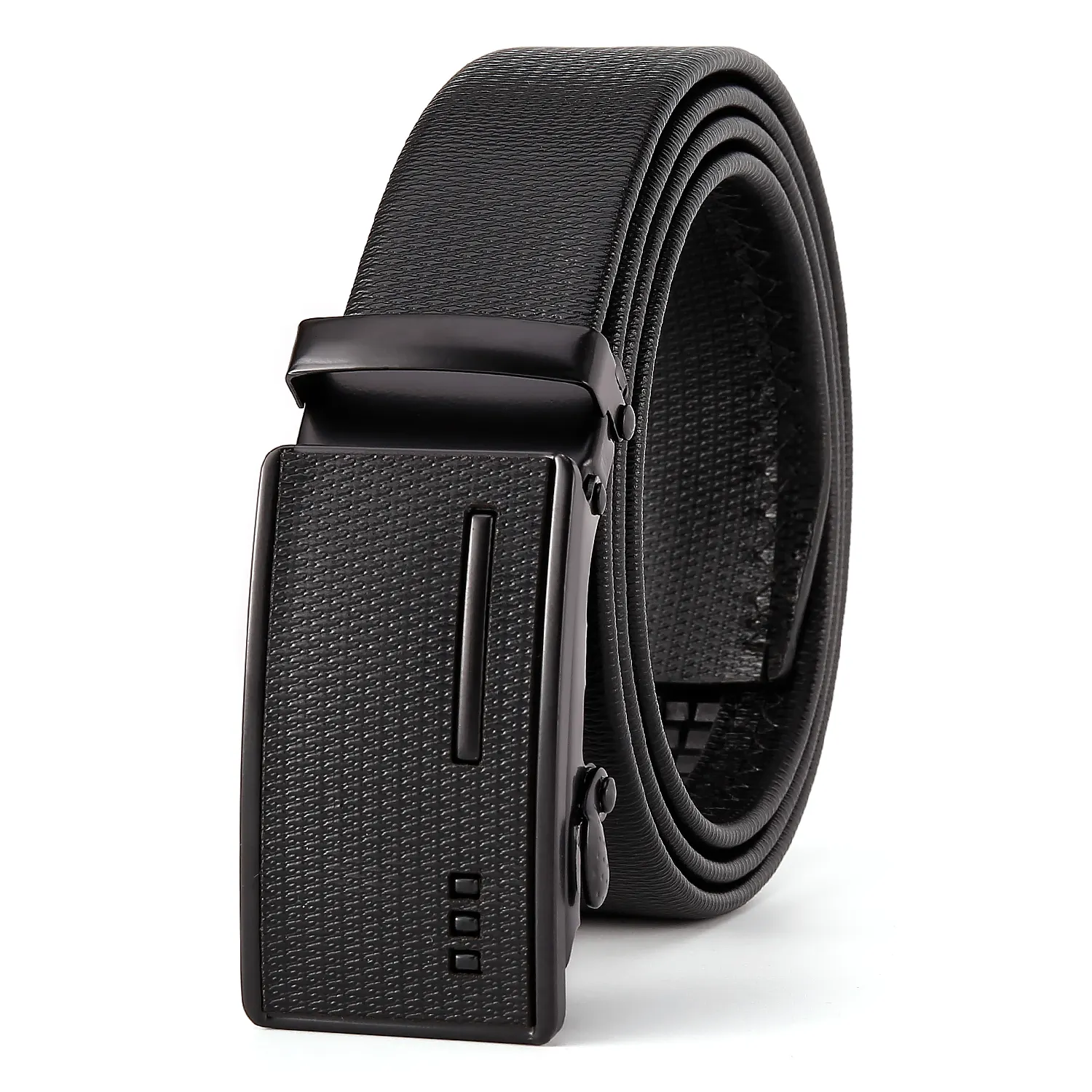 Adjustable pvc western ratchet belt adjustable durable custom men leather belt with automatic sliding buckle men belt