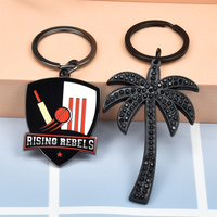 Porte-clés personnalisé en alliage de zinc plaqué noir, cadeau promotionnel, souvenir, porte-clés pour sac, clé de voiture