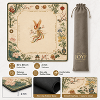 Ensemble de Mahjong 4 Saisons Élégance Orientale, Tuiles de Mahjong avec finition américaine superposée Prune, Orchidée, Bambou, Chrysanthème et Tourbillon Galactique