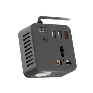 Commercio all'ingrosso della fabbrica Dc 12V 24V a 220V Qc3.0 Usb caricabatterie per auto Inverter 12V a 110V Inverter di potenza per auto 100W