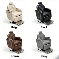 Fauteuil de barbier électrique inclinable, 360° °   Chaise de coiffeur pivotante avec base hydraulique