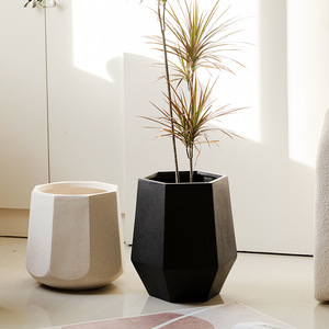 Maceta Hexagonal de Cemento de Magnesio, Estilo Bohemio, Vietnam, para Interiores, Balcón, Sala de Estar, Maceta para Plantas Verdes, Autoirrigable - Product Image 2