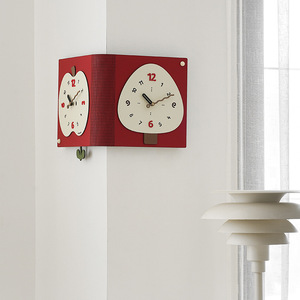 Wozoom Double-Sided Wall <b>Clock</b> Apple Tree Shape Quartz <b>Battery</b> Powered For Living Room Corner Decor - Product Image 5