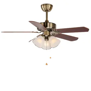 Ventilateur de plafond décoratif avec fermeture éclair, produit de luxe, bon marché, économie d'énergie, avec éclairage, 220V