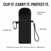 Pochette de téléphone en néoprène avec fermeture Velcro, bandoulière réglable, étui de téléphone avec mousqueton, housse de téléphone, logo personnalisé OEM ODM