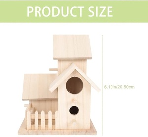 Factory Direct House Shape <strong>Nest</strong> Wooden <strong>Bird's</strong> <strong>Nest</strong> Breeding Box Wooden <strong>Bird</strong> House - Product Image 2