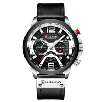 Montre-bracelet chronographe en acier inoxydable à quartz pour homme Curren 2023, design tendance, vente chaude, décontractée, sportive, étanche