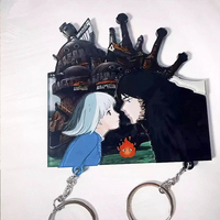Porte-clés couple Vigreat artisanal en acrylique, breloque shaker anime créative et romantique, design rempli, échantillon gratuit