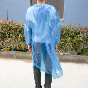 Disposable Raincoat Single Person Travel Outdoor Transparent Lightweight Poncho Adult Use - Product Image 3