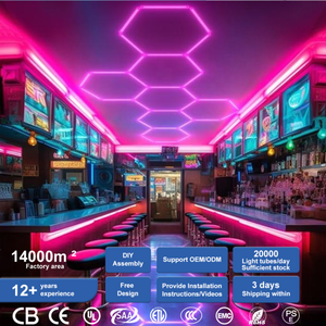 Hexagonal RGB Night Club Iluminação Controle Remoto Stage Disco Luzes para <span class=keywords><strong>Bar</strong></span> Colorido Trabalho Luz - Product Image 1