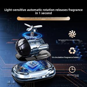 Nouveau style diffuseur d'air rotatif solaire Q-Style pour console centrale de voiture, ornement de décoration intérieure haut de gamme - Product Image 2