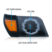 Accessoires de style automobile pour Toyota Prado 3400 2700 LC95 LC90 1996-2002 : Ensemble de phares à lentille laser LED DRL