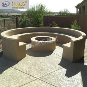 Nuevo Sofá Curvo de Hormigón GRC Magic Stone para Exteriores, Asientos Prefabricados para Patio - Product Image 2