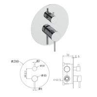 Robinet de douche chaud/froid et robinet de lavabo en acier inoxydable SUS 316 avec noyau de valve en céramique, série Yuson 3163, pour salle de bain et cuisine