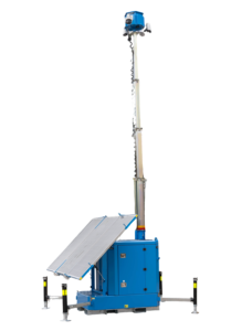 Tour de vidéosurveillance solaire industrielle portable avec caméras, lumières stroboscopiques, haut-parleur et éclairage LED - Product Image 4