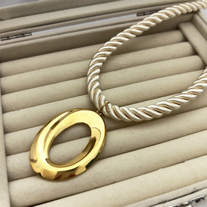QS Europeo Americano exagerado geométrico colgante de acero inoxidable collar playa océano viento inspirado joyería transfronteriza - Product Image 6