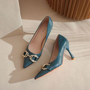 Zapatos De Mujer Elegante MOQ 1 Pair Metal Decoration Pointed Sexy 2024 Stiletto <b>Heels</b> Shoes - Product Image 6