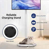 Téléviseur intelligent portable 32 pouces avec écran tactile sur roulettes pour usine