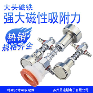 Magnetic Lifter 2 In Diameter 500kg Capacity Push Handle Activation With Air Hole Flange Stopper - Product Image 5