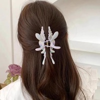Pince à cheveux en acrylique dégradé personnalisée, style requin, tendance INS, mignonne, pour mariage et fêtes