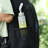 Bouteilles d'Eau de Sport Motivationnelles en Plastique Sans BPA de 300ml pour la Gym, Ensemble avec Couvercle, Meilleure Vente Directe pour le Camping et la Salle de Sport
