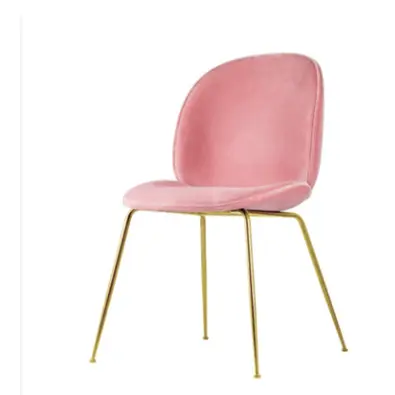 Offre Spéciale meubles nordiques pied en métal moderne Restaurant Hall tissu français velours coccinelle chaise de salle à manger