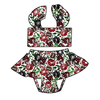 Vente en gros de maillots de bain deux pièces d'été pour filles de boutique Impression personnalisée Robe de bain de haute qualité Maillot de bain respirant et mignon