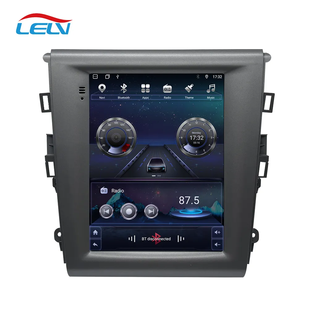 Pemutar Multimedia mobil layar vertikal Tesla gaya Android 11, untuk Ford Mondeo 2013-2017 Gps Radio Audio