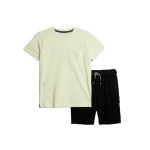 Conjunto de dos piezas de punto para niños mayores, tallas grandes, corte completo, cómodo y seguro, edades 10, 11, 12, para estar en casa y jugar. - Product Image 1