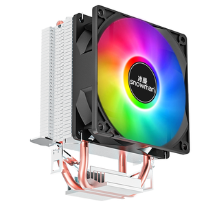 SNOWMAN RGB Fan <span class=keywords><strong>CPU</strong></span> Heat Pipe Cooler Disipador de calor de aluminio elegante para entusiastas de PC Paquete de caja de iluminación brillante y colorida - Product Image 1