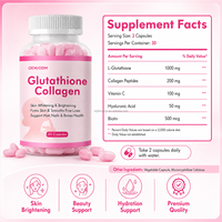 Complément en capsules de collagène et glutathion hydrolysé antioxydant pour adultes : beauté, anti-âge, éclaircissement et raffermissement de la peau
