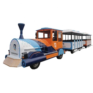 Tren ferroviario 24 pasajeros al aire libre gran motor eléctrico turista Retro clásico tren para fumar con bajo precio pista tren fábrica - Product Image 1