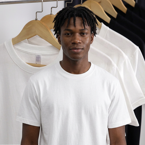 T-shirt casual a manica corta girocollo in cotone 100% bianco solido da 220 grammi, traspirante, con stampa digitale - Offerta economica - Product Image 3