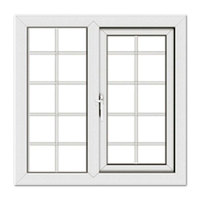 HOTIAN-Marco de PVC para puertas y ventanas de patio, grill de vidrio, doble acristalado, UPVC, FRANCÉS