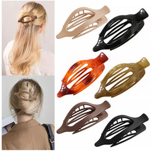 אופנה כפור שיער שטוח סיכת לנשים בציר שקוף מט duckbill שיער טופר בגודל גדול ponybed עבור שיער דק עבה - Product Image 2