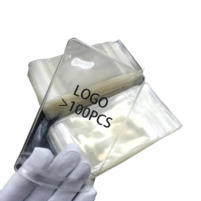 Bolsas de plástico transparentes para joias, logotipo personalizado