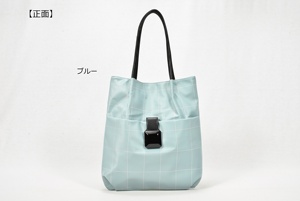 Women's Grid Nylon Tote <b>Bag</b> with <b>Buckle</b>, Lightweight Shoulder Purse Multi-color - Product Image 2