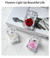 Collier avec pendentif rose en acrylique transparent, romantique et créatif pour la Saint-Valentin, boîte à bijoux rose, idéal pour la fête des mères