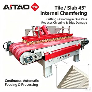 AITAO Ceramic Tile Marble Chamfering <b>Machine</b> Continuous Single Head High Efficiency Stone Cutter for Granite Marble Tiles Mosaic - Product Image 1