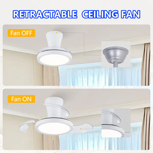 Lampe à ventilateur électrique de conception moderne de 20 pouces pour la maison Restaurant Chambre à coucher Lustre intégré 3 <span class=keywords><strong>Conversion</strong></span> de fréquence Muet Invisible - Product Image 5