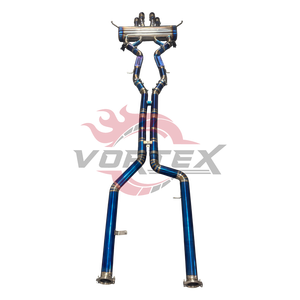 Escape Trasero Vortex Blue Titanium Estilo MP para BMW G80 G82 M3 M4 S58 con Sistema Valvetronic y Puntas Cuádruples Tipo Gatling - Product Image 6