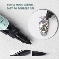 Colle adhésive liquide UV 3D HS pour strass, gel super résistant transparent pour ongles, bijoux de luxe français pour nail art 3D