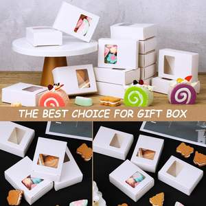 Boîte <span class=keywords><strong>cadeau</strong></span> avec petite fenêtre Emballage <span class=keywords><strong>de</strong></span> produit personnalisé achat blanc cosmétique Noël Biscuits Bonbons Boîte <span class=keywords><strong>de</strong></span> papier savon <span class=keywords><strong>maison</strong></span> - Product Image 5