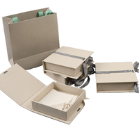 Boîte rigide en carton recyclable personnalisée pour bijoux, insert en mousse éco-responsable PPWR, logo personnalisé pour collier et boucles d'oreilles