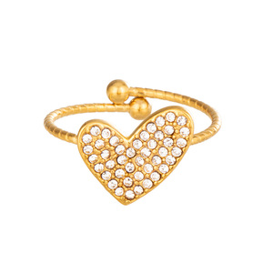 Juego <span class=keywords><strong>de</strong></span> Joyas <span class=keywords><strong>de</strong></span> Circonita Cúbica en Forma <span class=keywords><strong>de</strong></span> Corazón para Mujer, Acero Inoxidable 304, Chapado en Oro <span class=keywords><strong>de</strong></span> 18K, Collar, Pendientes y Anillo, Estilo Premium para Uso Diario, Regalo - Product Image 6
