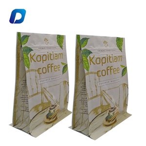 Sacchetti Doypack Richiudibili con Ziplock, Fondo Piatto e Soffietto <span class=keywords><strong>Laterale</strong></span>, in Alluminio Laminato, da 5 Libbre, con Valvola, per Caffè e Bevande - Product Image 1