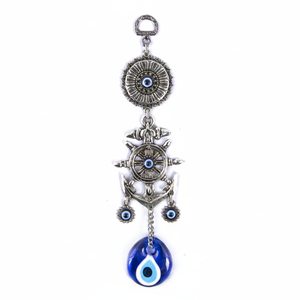 Anchorคิดแขวนผนังตกแต่งด้วยมือทำแก้วชั่วร้ายตาจากตุรกี - Product Image 2