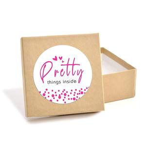 Autocollant d'étiquettes faites à la main rose rond pour petites entreprises jolies choses à l'intérieur des autocollants merci pour les achats - Product Image 6
